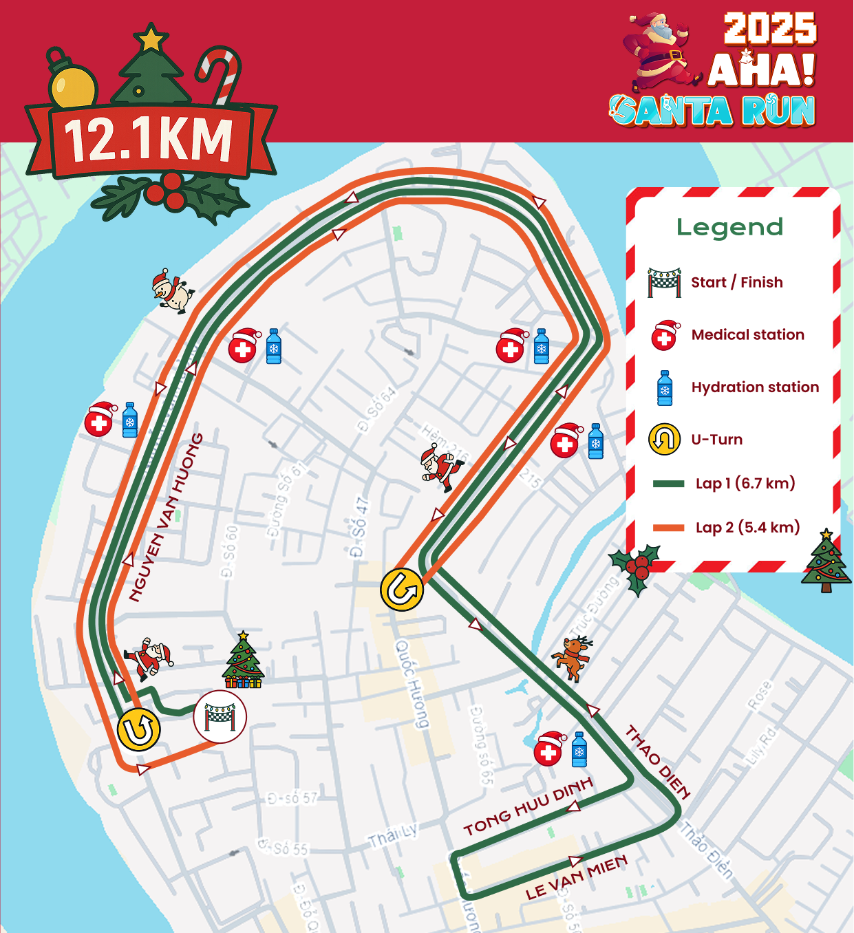 12.1 KM Route Map